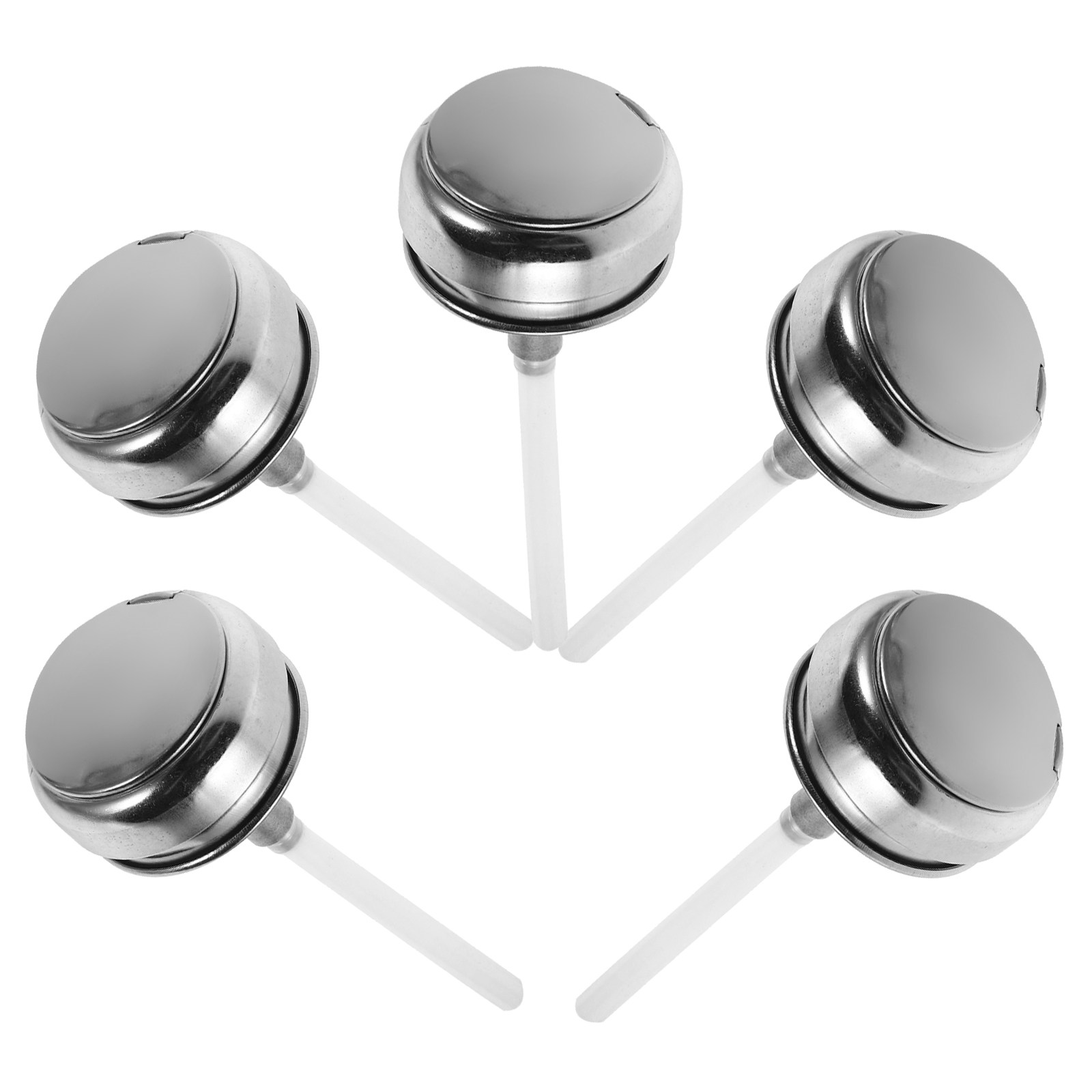 Beauty And Makeup - 5 stuks roestvrij staal aluminium push-down