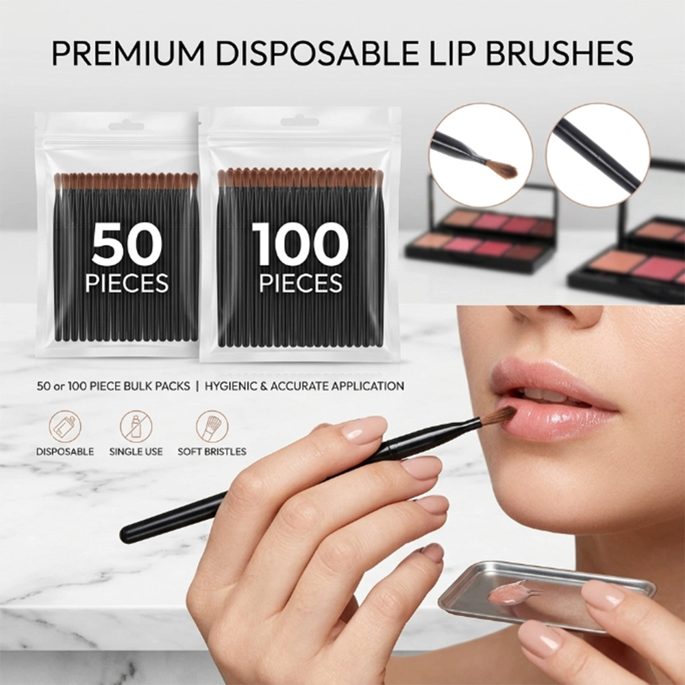 Beauty Makeup Tools - 50/100 stuks wegwerp lippenborstelset lippenstiftglansstokjes applicator