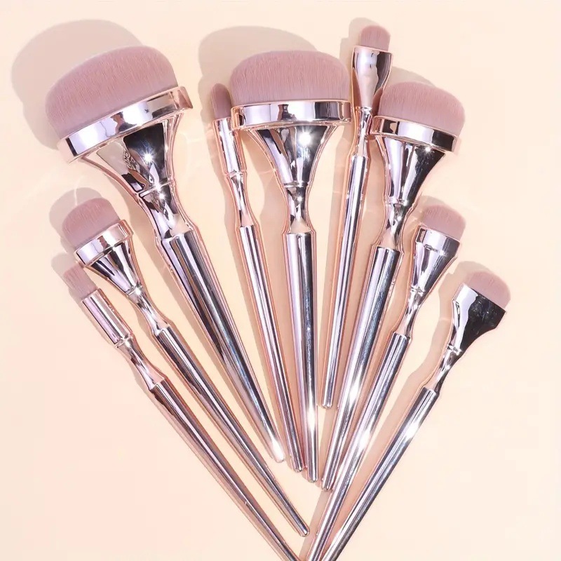 Beauty Rose Makeup - 9-delige Rose Gold Make-up Kwastenset: Oogschaduw,