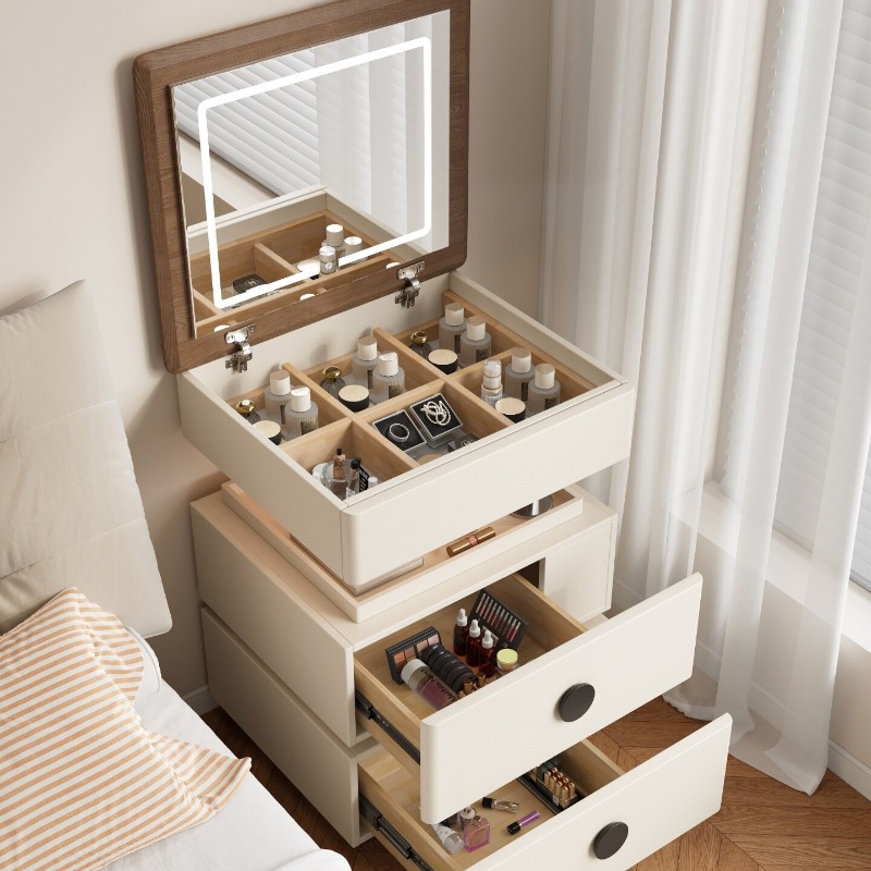 Beauty Without Makeup - Kleine make-up kaptafel Slaapkamerspiegel Modern Koffie