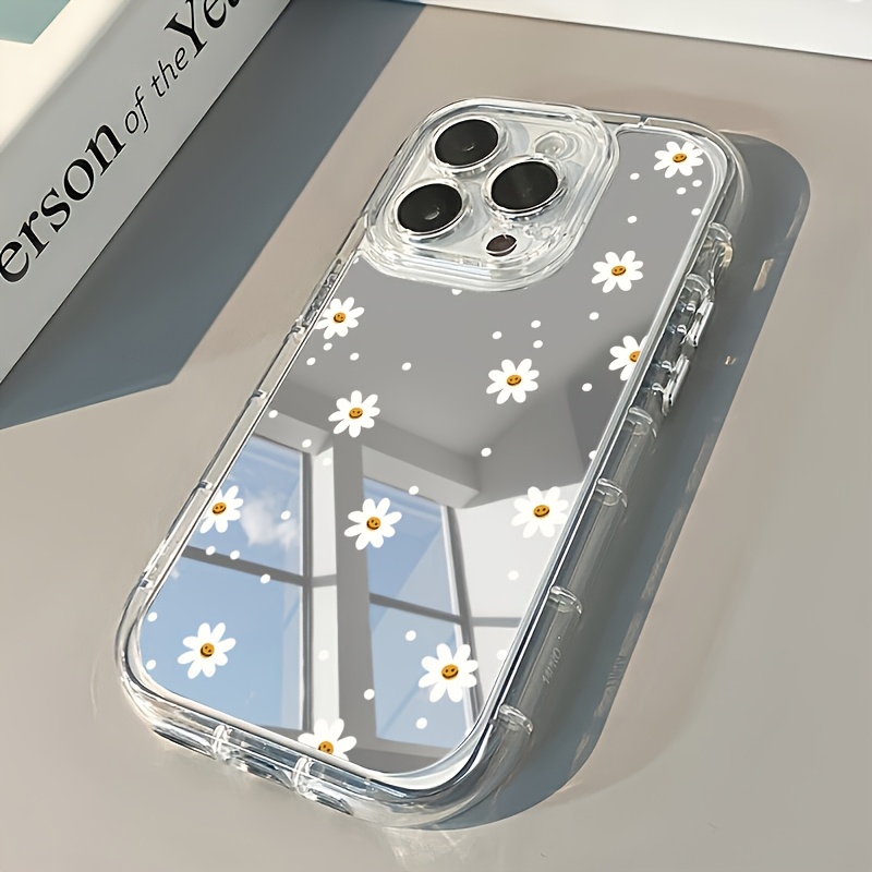 Makeup Plus Beauty - Mooie kleine bloemen spiegel-telefoonhoes voor iPhone
