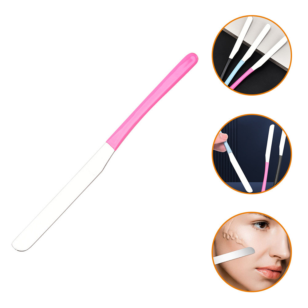 Beauty Makeup Tools - Roestvrijstalen make-upspatel met lange metalen handgreep,