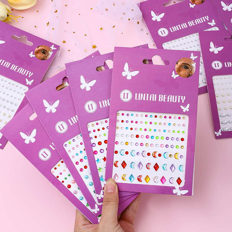 Beauty And Makeup - Heetverkopende gezichtsjuwelen stickers zelfklevend waterdicht traanvormige